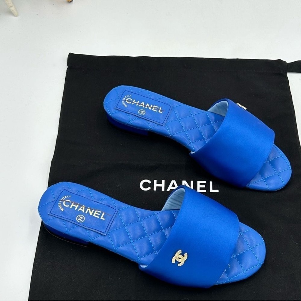 Women’s Chanel CC satin sandal size 36 made in Italy - Picture 11 of 11